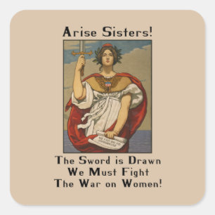 Stickers van het politieke protest tegen vrouwen