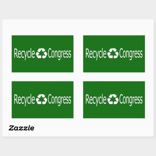 Stickers van het recyclen Congres (Vel)