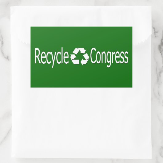 Stickers van het recyclen Congres (Tas)