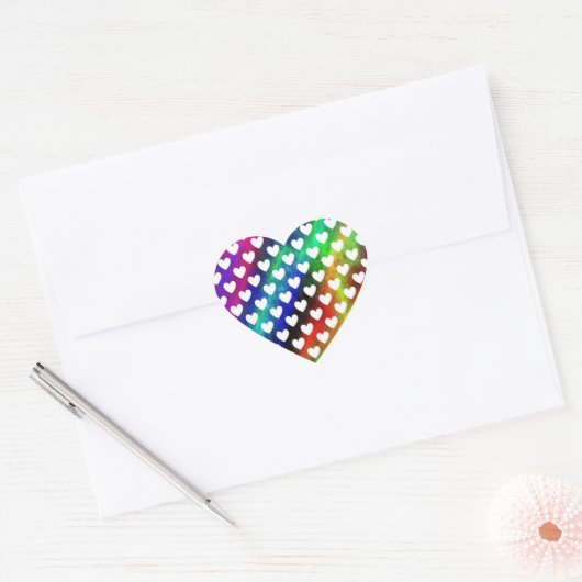 Stickers van het regenbooghart (Envelop)