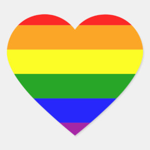 Stickers van het regenbooghart