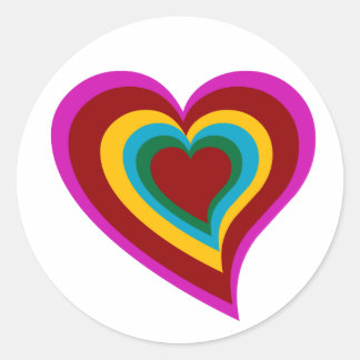 Stickers van het regenbooghart