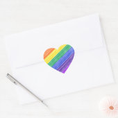 Stickers van het regenbooghart (Envelop)