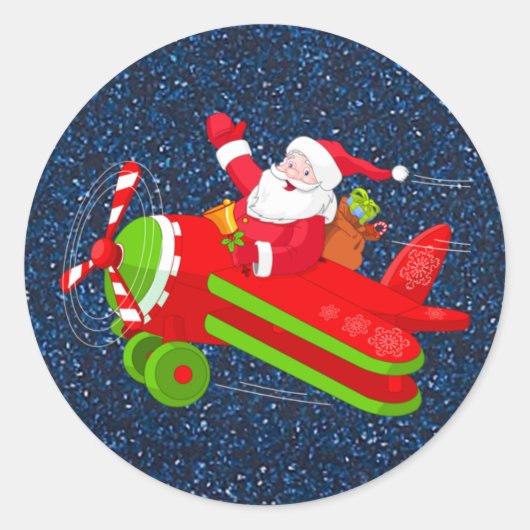 Stickers van het Santa Flying Airplane (Voorkant)