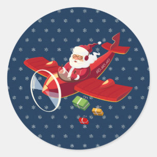 Stickers van het Santa Flying Airplane
