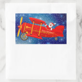 Stickers van het Santa Flying Biplane (Tas)