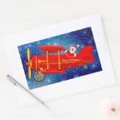 Stickers van het Santa Flying Biplane (Envelop)