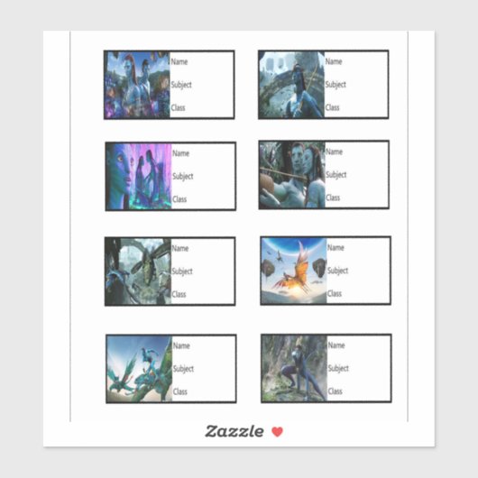Stickers van het schoolboek - Avatar (Vel)