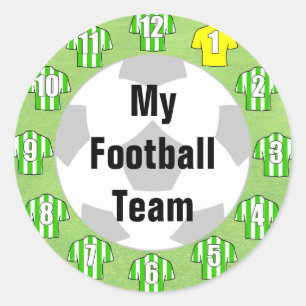 Stickers van het Team van het football met Groene 