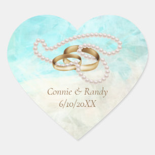 Stickers van het tropische huwelijk