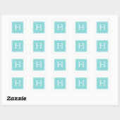 Stickers van het Turquoise Square Monogram (Vel)