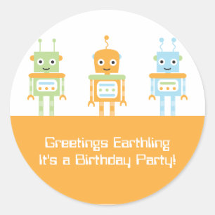 Stickers van het verjaardagsfeest van de futuristi