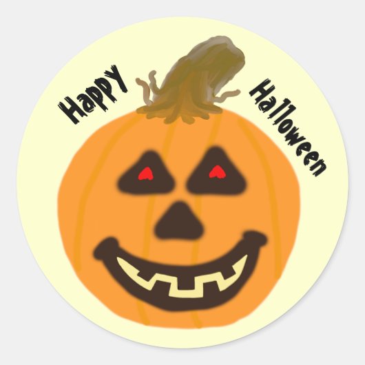 Stickers van Jack-O-Lantern Halloween glimlachen (Voorkant)