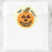 Stickers van Jack-O-Lantern Halloween glimlachen (Tas)