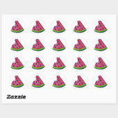Stickers van juwelen roze watermeloenen (Vel)