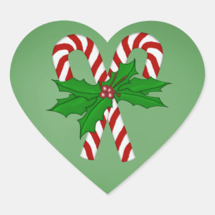 Stickers van kerstsnoeprietjes met hart