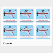Stickers van kleine piloot-Baby shower (Vel)