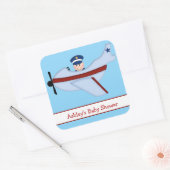 Stickers van kleine piloot-Baby shower (Envelop)