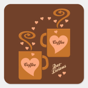Stickers van koffie