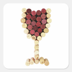 Stickers van kurkwijn