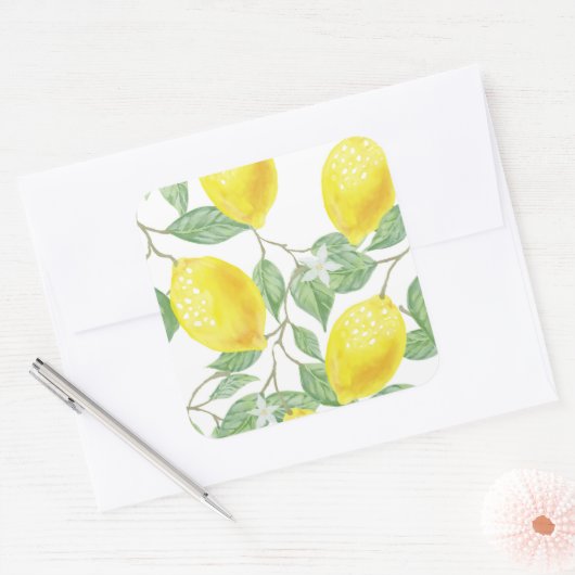 Stickers van leemons en bladeren (Envelop)