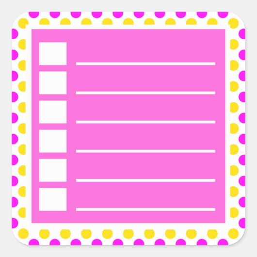 Stickers van List Planner uitvoeren (Voorkant)