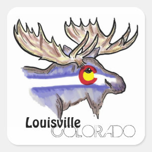 Stickers van Louisville Colorado artistieke elande
