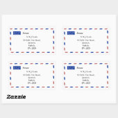 Stickers van luchtpostadres (Vel)