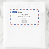 Stickers van luchtpostadres (Tas)