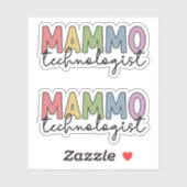 Stickers van Mammo Technoloog Mammografietechnicus (Vel)