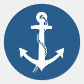Stickers van marineblauw en witte anchor (Voorkant)