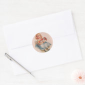 Stickers van Meisje met Bloemen (Envelop)