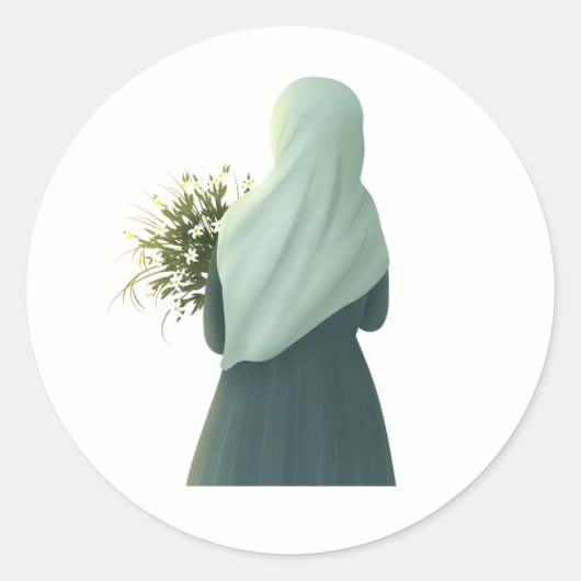 stickers van meisjes in hijab (Voorkant)