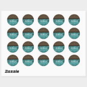 Stickers van metaal, steampunk, Blauwgroen (Vel)