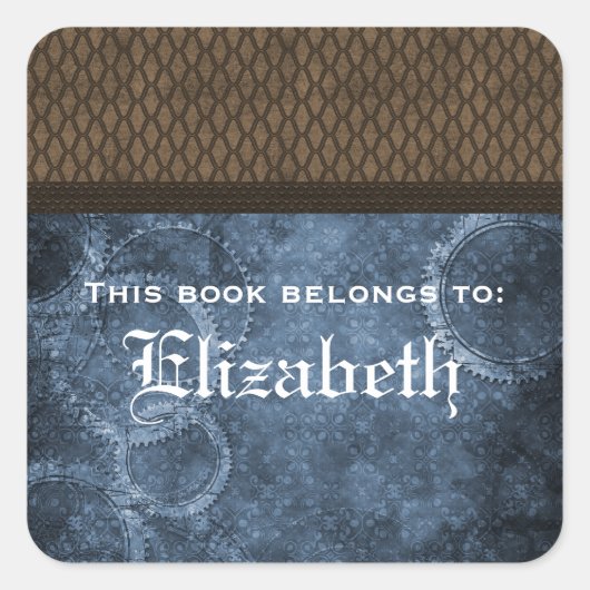 Stickers van metaal-tandwielkookplaat, blauw (Voorkant)