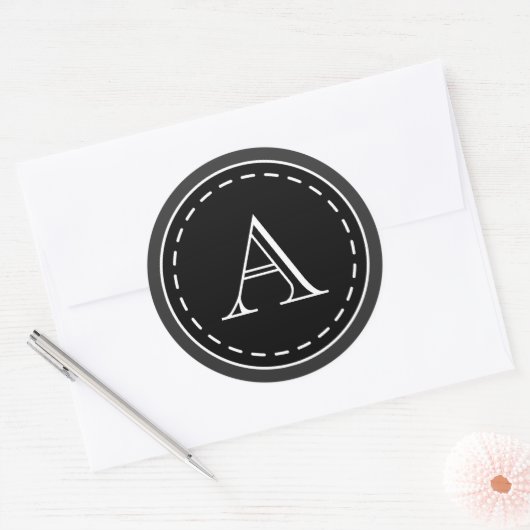Stickers van Monogram Chalkboard (Envelop)
