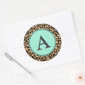 Stickers van Monogram Leopard Pattern (Envelop)