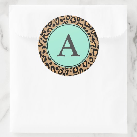 Stickers van Monogram Leopard Pattern (Tas)