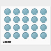 Stickers van Monogram Stusty Blue Wedding Wax Seal (Vel)