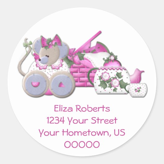 Stickers van muispicnic-adres (Voorkant)