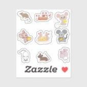 Stickers van muizen (Vel)