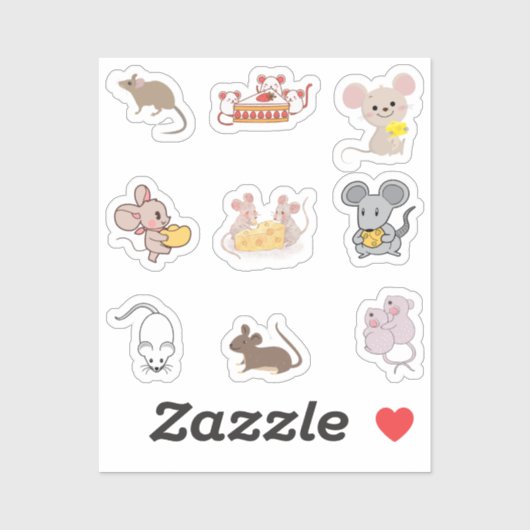 Stickers van muizen (Vel)