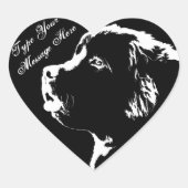 Stickers van Newfoundland Aangepaste honden Sticke (Voorkant)