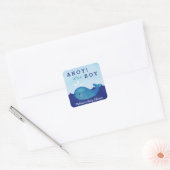 Stickers van nodulair Baby shower | Blauwe walvis (Envelop)