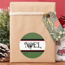 Stickers van Noel Cat Gift Label