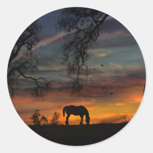 Stickers van paarden en vogels