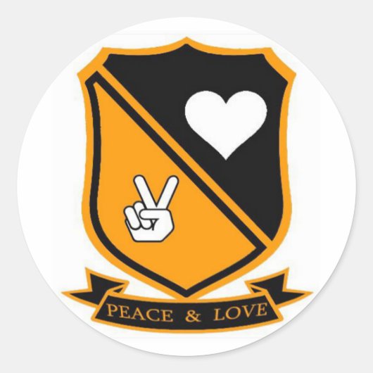 stickers van "Peace & Love" (Voorkant)