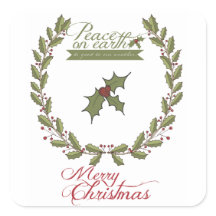 Stickers van Peace on Earth Holiday