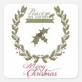 Stickers van Peace on Earth Holiday