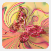 stickers van perzikrode vlinder (Voorkant)